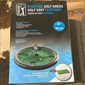 PGA Tour Floating Golf Green with Black and White Accents